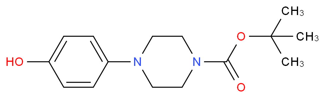 1-BOC-4-(4-HYDROXY-PHENYL)-PIPERAZINE_分子结构_CAS_158985-25-2)