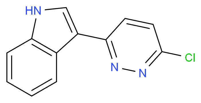 3-(6-Chloropyridazin-3-yl)-1H-indole_分子结构_CAS_129287-26-9)