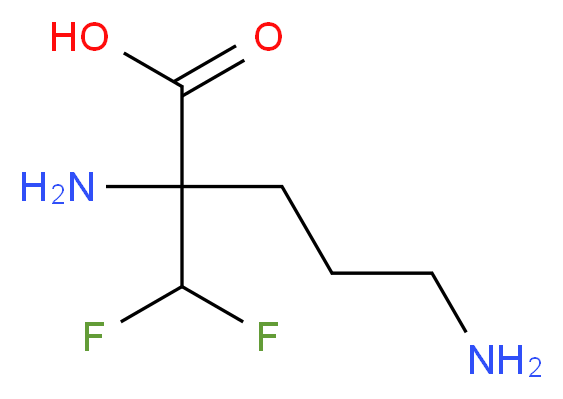 2,5-diamino-2-(difluoromethyl)pentanoic acid_分子结构_CAS_70052-12-9