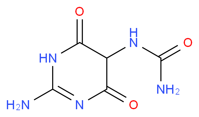 2-Amino-5-ureido-4,6-pyrimidinedione_分子结构_CAS_21823-25-6)