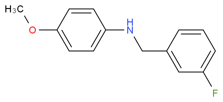 N-[(3-fluorophenyl)methyl]-4-methoxyaniline_分子结构_CAS_415968-77-3