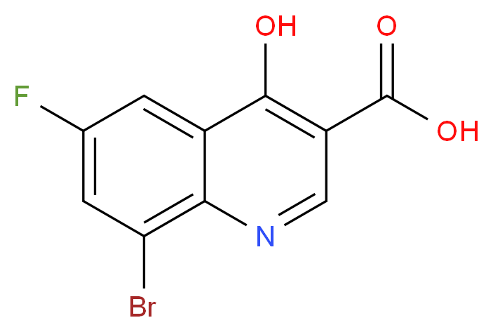 8-Bromo-6-fluoro-4-hydroxyquinoline-3-carboxylic acid_分子结构_CAS_1019016-15-9)