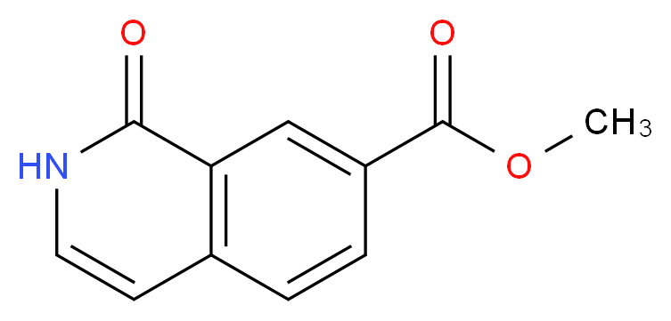 METHYL 1-OXO-1,2-DIHYDROISOQUINOLINE-7-CARBOXYLATE_分子结构_CAS_)