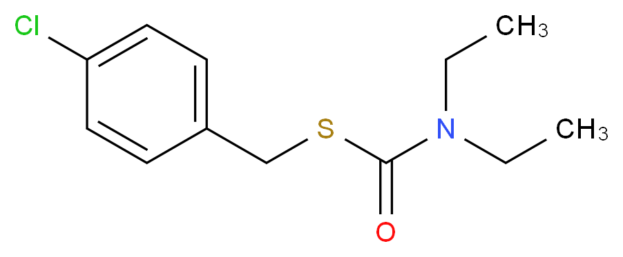 N,N-diethyl{[(4-chlorophenyl)methyl]sulfanyl}formamide_分子结构_CAS_28249-77-6