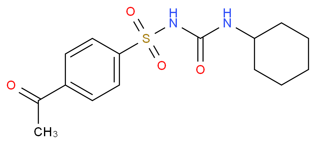 醋磺环己脲_分子结构_CAS_968-81-0)