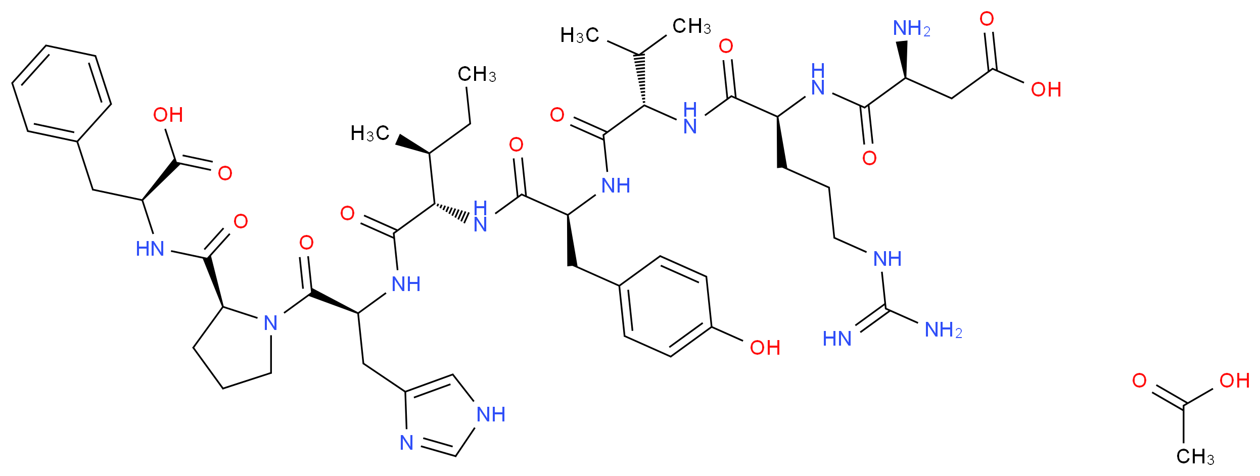 Angiotensin II human 乙酸盐_分子结构_CAS_68521-88-0)