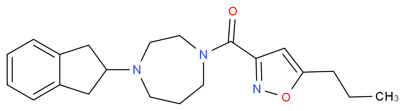 1-(2,3-dihydro-1H-inden-2-yl)-4-[(5-propyl-3-isoxazolyl)carbonyl]-1,4-diazepane_分子结构_CAS_)