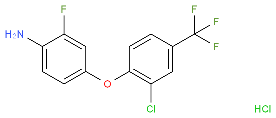 4-[2-chloro-4-(trifluoromethyl)phenoxy]-2-fluoroaniline hydrochloride_分子结构_CAS_113674-95-6)