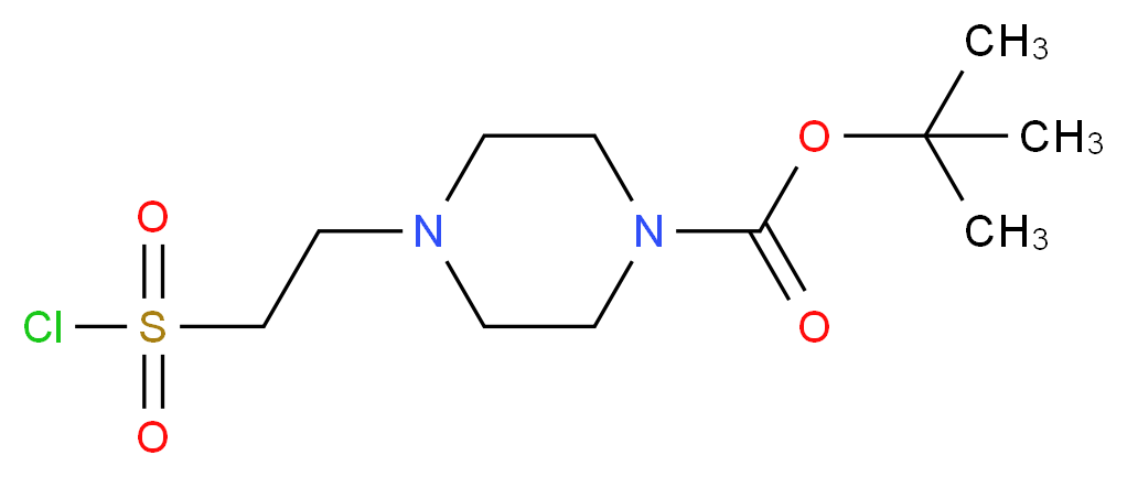 tert-butyl 4-[2-(chlorosulfonyl)ethyl]piperazine-1-carboxylate_分子结构_CAS_1196146-34-5