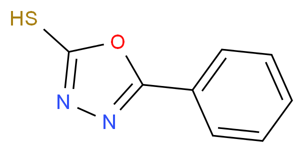 5-Phenyl-1,3,4-oxadiazole-2-thiol_分子结构_CAS_3004-42-0)