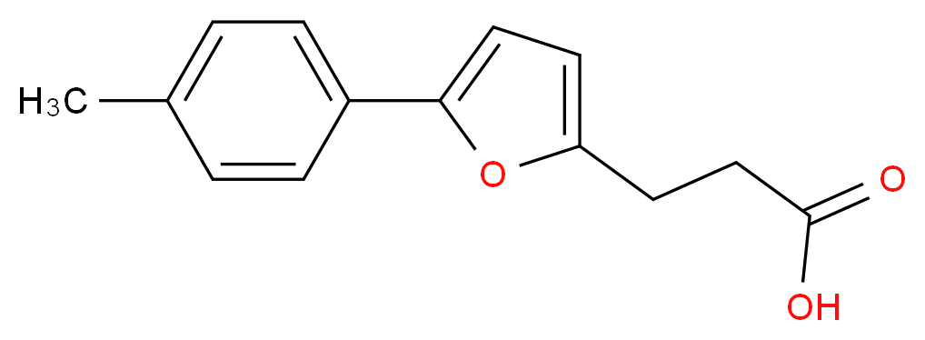 3-[5-(4-methylphenyl)furan-2-yl]propanoic acid_分子结构_CAS_23589-06-2