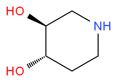 (3S,4S)-piperidine-3,4-diol_分子结构_CAS_39640-71-6