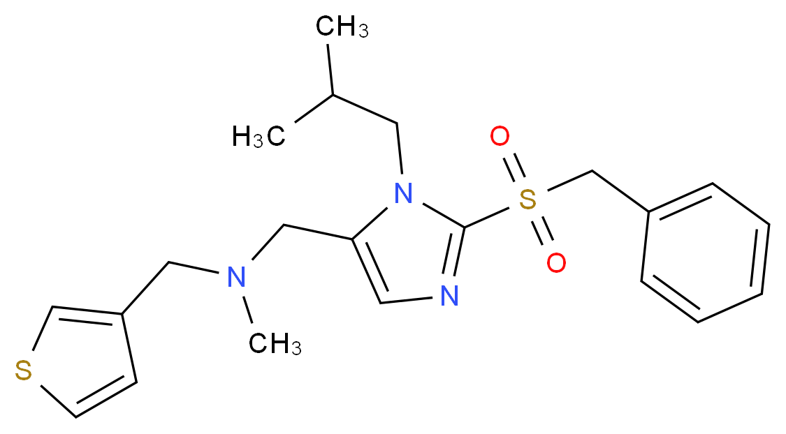 1-[2-(benzylsulfonyl)-1-isobutyl-1H-imidazol-5-yl]-N-methyl-N-(3-thienylmethyl)methanamine_分子结构_CAS_)