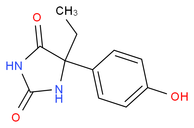 5-ethyl-5-(4-hydroxyphenyl)imidazolidine-2,4-dione_分子结构_CAS_)