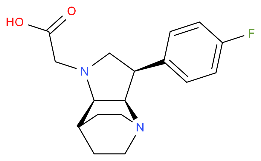 [(3R*,3aR*,7aR*)-3-(4-fluorophenyl)hexahydro-4,7-ethanopyrrolo[3,2-b]pyridin-1(2H)-yl]acetic acid_分子结构_CAS_)