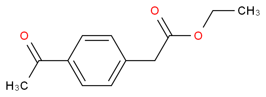 ethyl 2-(4-acetylphenyl)acetate_分子结构_CAS_1528-42-3