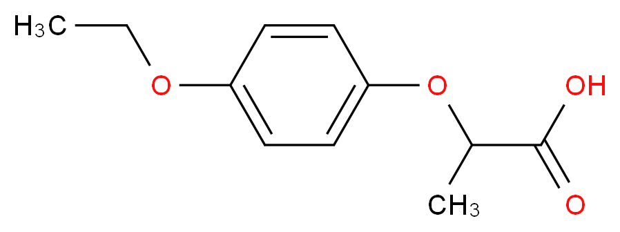 2-(4-ethoxyphenoxy)propanoic acid_分子结构_CAS_99761-32-7