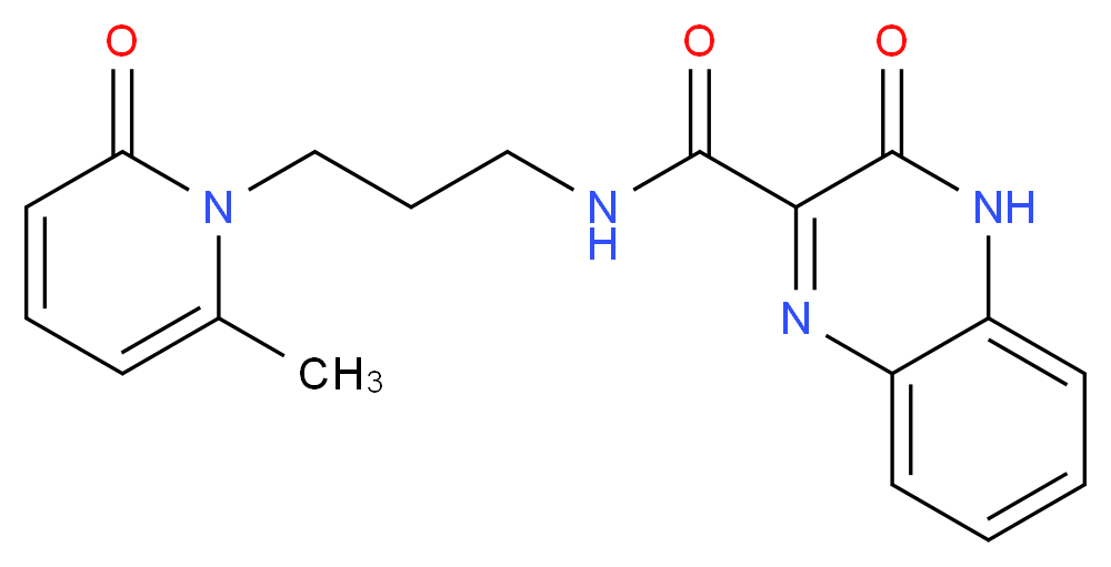 N-[3-(6-methyl-2-oxopyridin-1(2H)-yl)propyl]-3-oxo-3,4-dihydroquinoxaline-2-carboxamide_分子结构_CAS_)