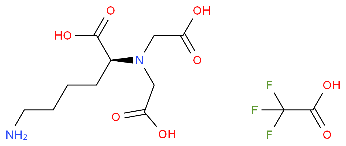 (2S)-6-amino-2-[bis(carboxymethyl)amino]hexanoic acid; trifluoroacetic acid_分子结构_CAS_160369-83-5