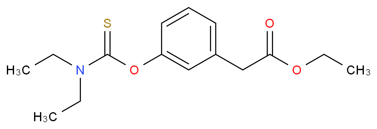Ethyl 3-(O-Diethylthiocarbamoyl)phenylacetate_分子结构_CAS_67443-54-3)
