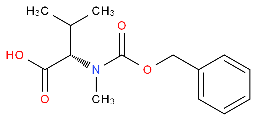 (2S)-2-{[(benzyloxy)carbonyl](methyl)amino}-3-methylbutanoic acid_分子结构_CAS_42417-65-2