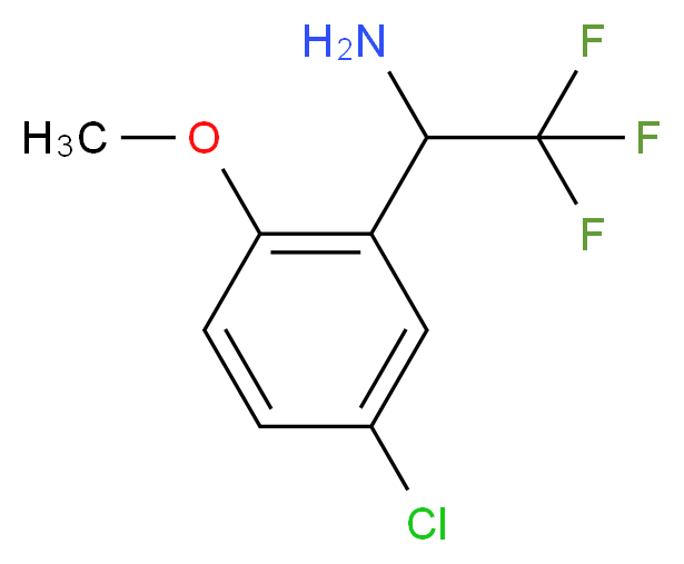 1-(5-CHLORO-2-METHOXY-PHENYL)-2,2,2-TRIFLUORO-ETHYLAMINE_分子结构_CAS_)