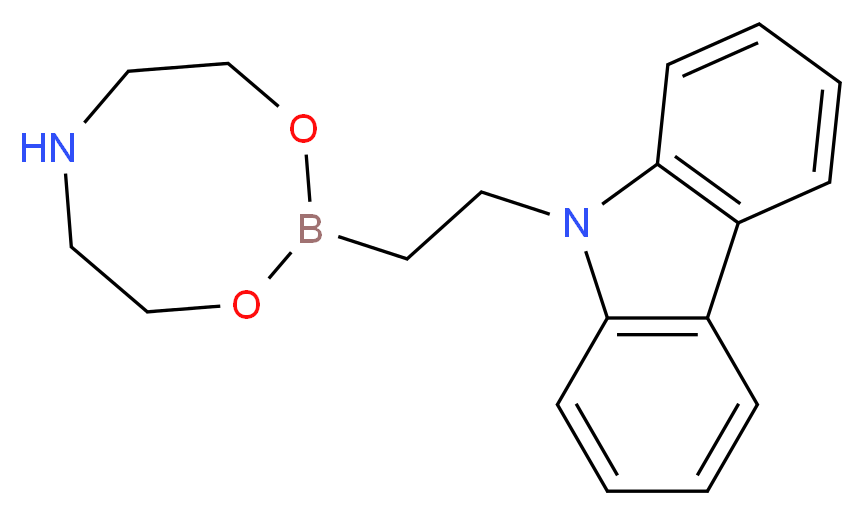 2-(9H-咔唑基)乙基硼酸二乙醇胺酯_分子结构_CAS_501014-45-5)