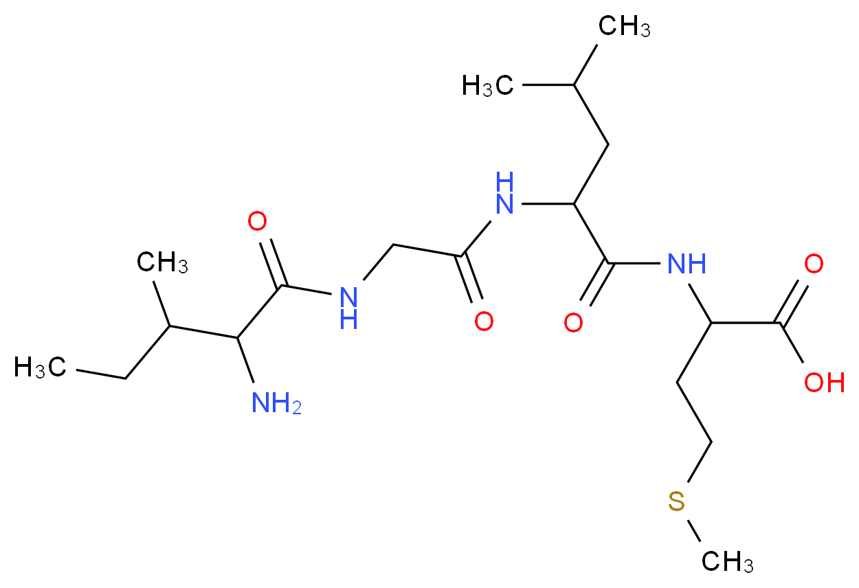 2-{2-[2-(2-amino-3-methylpentanamido)acetamido]-4-methylpentanamido}-4-(methylsulfanyl)butanoic acid_分子结构_CAS_151151-30-3