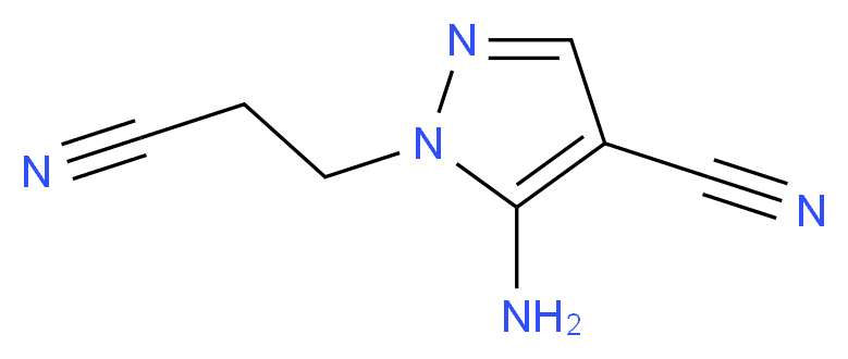 5-amino-1-(2-cyanoethyl)-1H-pyrazole-4-carbonitrile_分子结构_CAS_54711-30-7