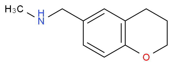 (3,4-dihydro-2H-1-benzopyran-6-ylmethyl)(methyl)amine_分子结构_CAS_950603-17-5