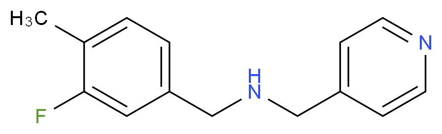 (3-Fluoro-4-methylbenzyl)(pyridin-4-ylmethyl)amine_分子结构_CAS_)