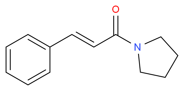 (2E)-3-phenyl-1-(pyrrolidin-1-yl)prop-2-en-1-one_分子结构_CAS_52438-21-8