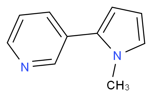 3-(1-methyl-1H-pyrrol-2-yl)pyridine_分子结构_CAS_487-19-4