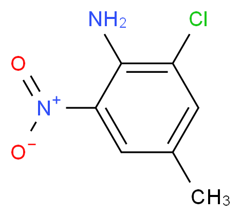 2-chloro-4-methyl-6-nitroaniline_分子结构_CAS_5465-33-8