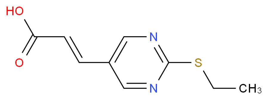 (2E)-3-[2-(ethylthio)pyrimidin-5-yl]acrylic acid_分子结构_CAS_915921-69-6)