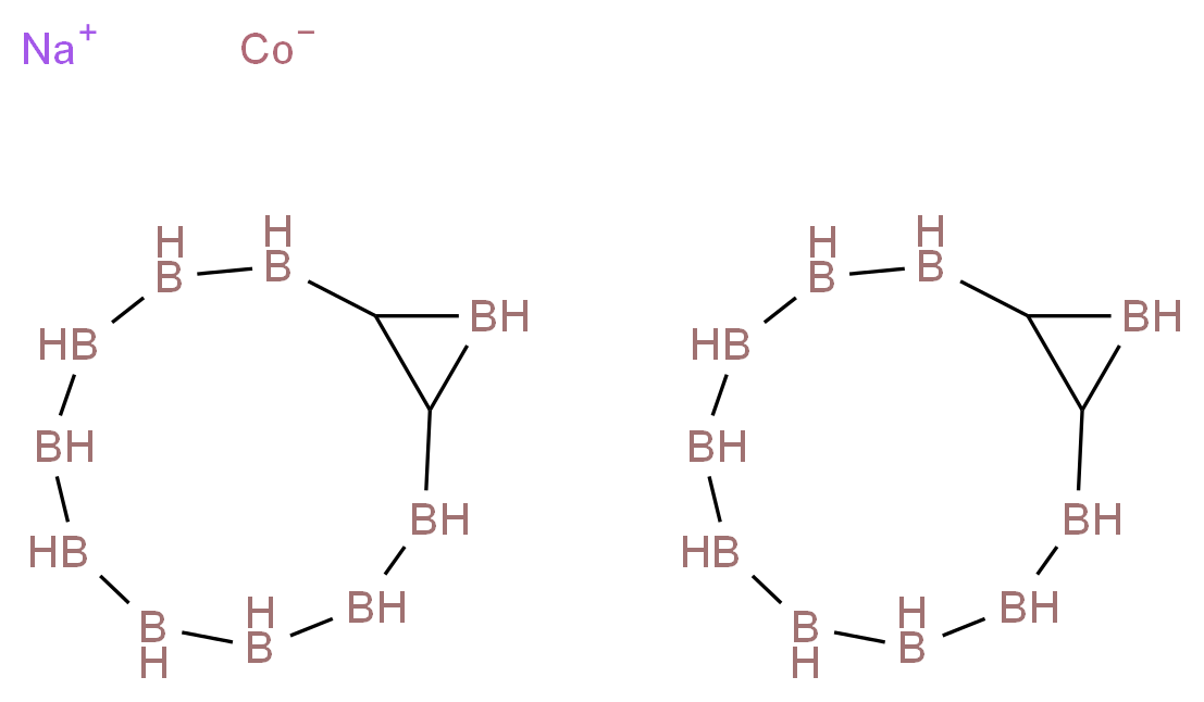 sodium bis(2,3,4,5,6,7,8,9,10,12-decaborabicyclo[9.1.0]dodecane) λ?<sup>1</sup>-cobaltuide_分子结构_CAS_99492-72-5