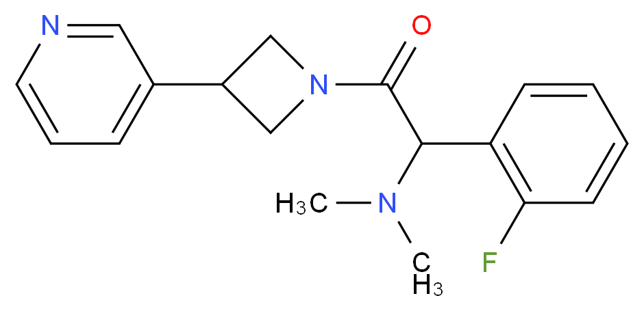 1-(2-fluorophenyl)-N,N-dimethyl-2-oxo-2-[3-(3-pyridinyl)-1-azetidinyl]ethanamine_分子结构_CAS_)