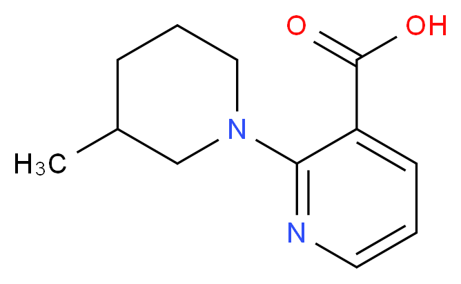 2-(3-methylpiperidin-1-yl)nicotinic acid_分子结构_CAS_571912-85-1)