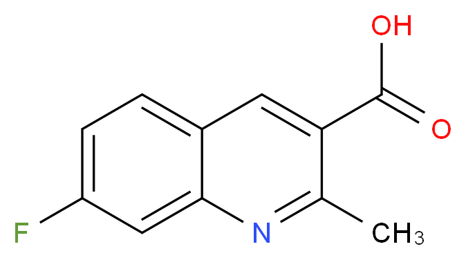 7-fluoro-2-methylquinoline-3-carboxylic acid_分子结构_CAS_879361-44-1)