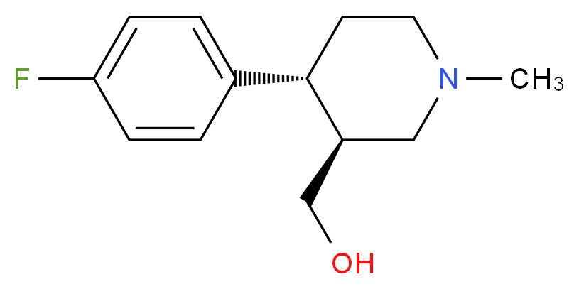 (3S,4R)-4-(4-Fluorophenyl)-3-hydroxymethyl-1-methylpiperidine_分子结构_CAS_105812-81-5)