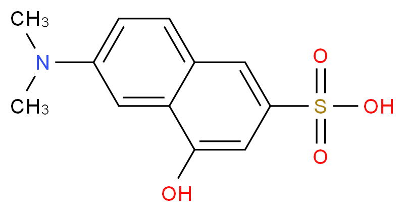 6-(dimethylamino)-4-hydroxynaphthalene-2-sulfonic acid_分子结构_CAS_6259-50-3