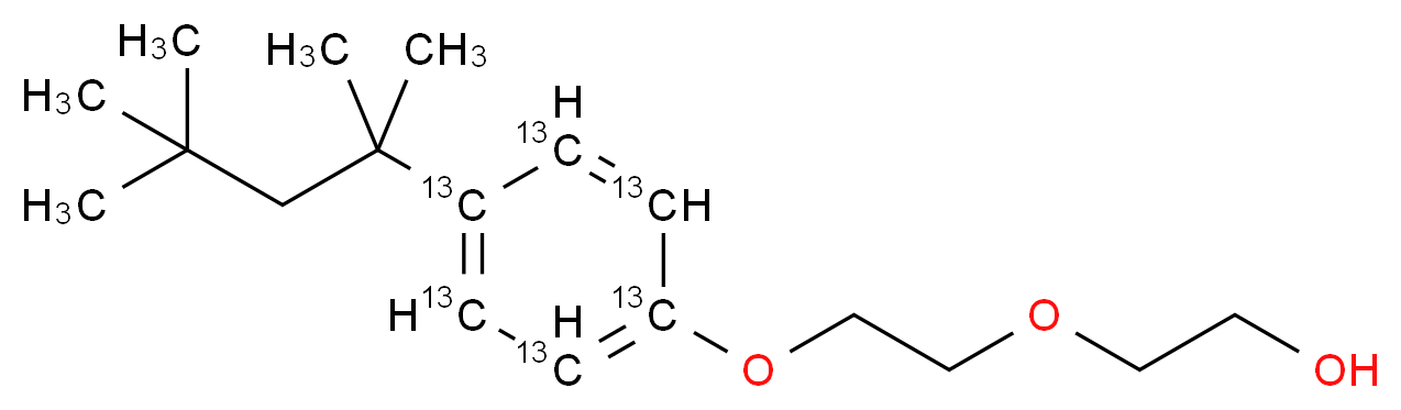 4-tert-Octylphenol Diethoxylate-13C6_分子结构_CAS_)