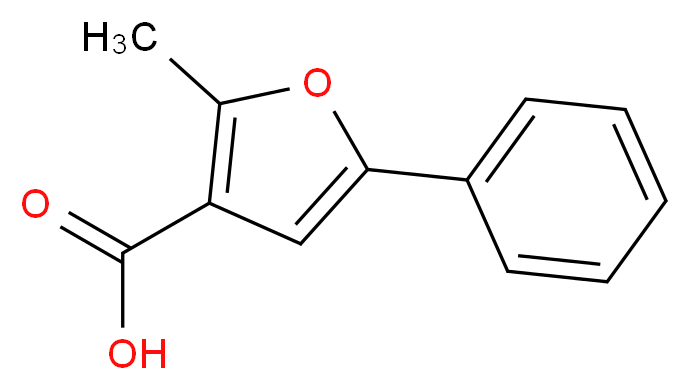 2-methyl-5-phenyl-3-furoic acid_分子结构_CAS_108124-17-0)