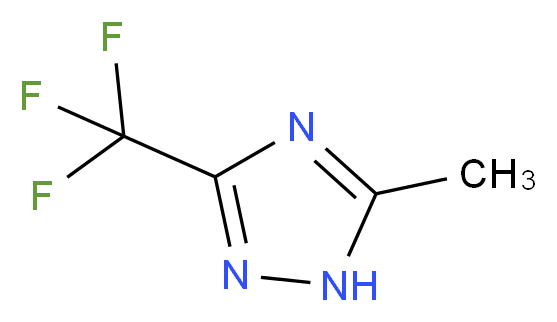 5-methyl-3-(trifluoromethyl)-1H-1,2,4-triazole_分子结构_CAS_667873-25-8