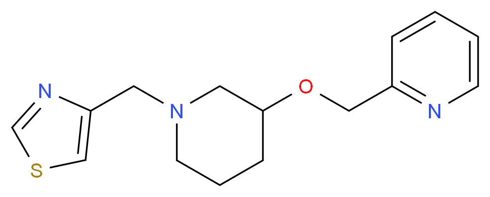 2-({[1-(1,3-thiazol-4-ylmethyl)piperidin-3-yl]oxy}methyl)pyridine_分子结构_CAS_)