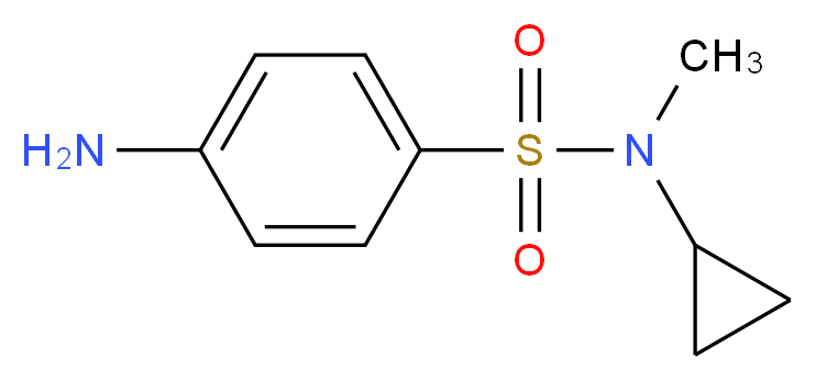 4-amino-N-cyclopropyl-N-methylbenzene-1-sulfonamide_分子结构_CAS_)