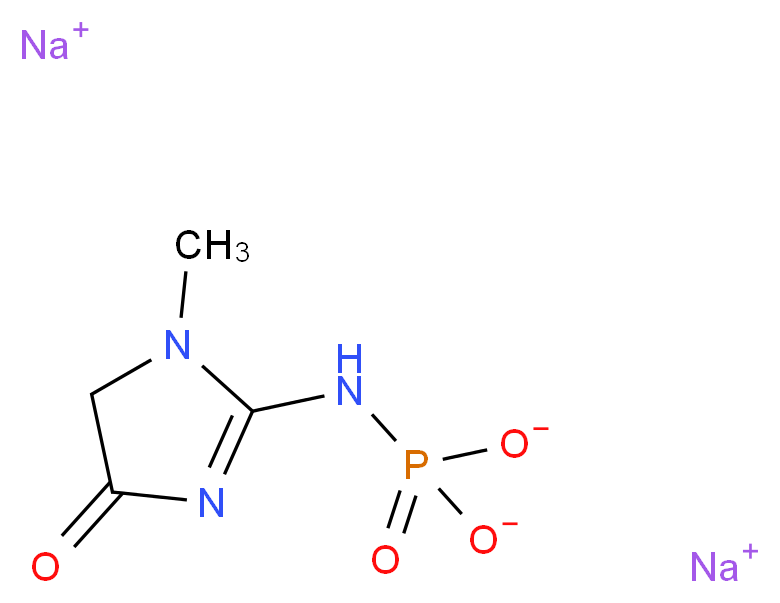 磷酸肌酐 钠盐_分子结构_CAS_19604-05-8)