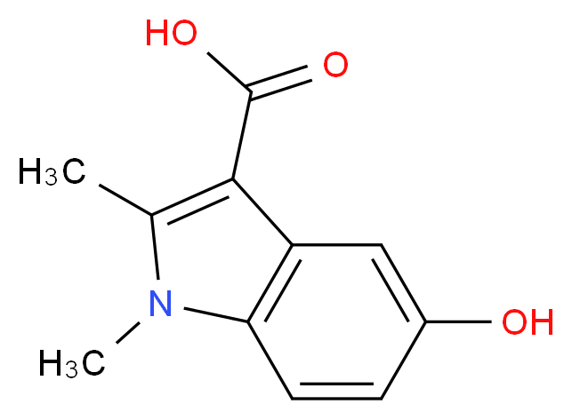 5-hydroxy-1,2-dimethyl-1H-indole-3-carboxylic acid_分子结构_CAS_25888-01-1