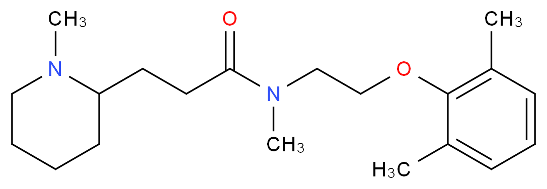 N-[2-(2,6-dimethylphenoxy)ethyl]-N-methyl-3-(1-methyl-2-piperidinyl)propanamide_分子结构_CAS_)