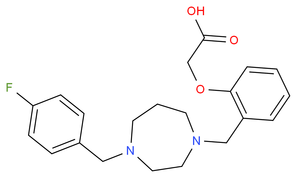 (2-{[4-(4-fluorobenzyl)-1,4-diazepan-1-yl]methyl}phenoxy)acetic acid_分子结构_CAS_)